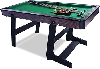 Amazon.co.jp: 5FT 折りたたみビリヤード台 154長さ x 78幅 x 81